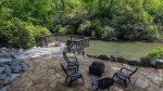 Fire pit area overlooking the Cartecay River